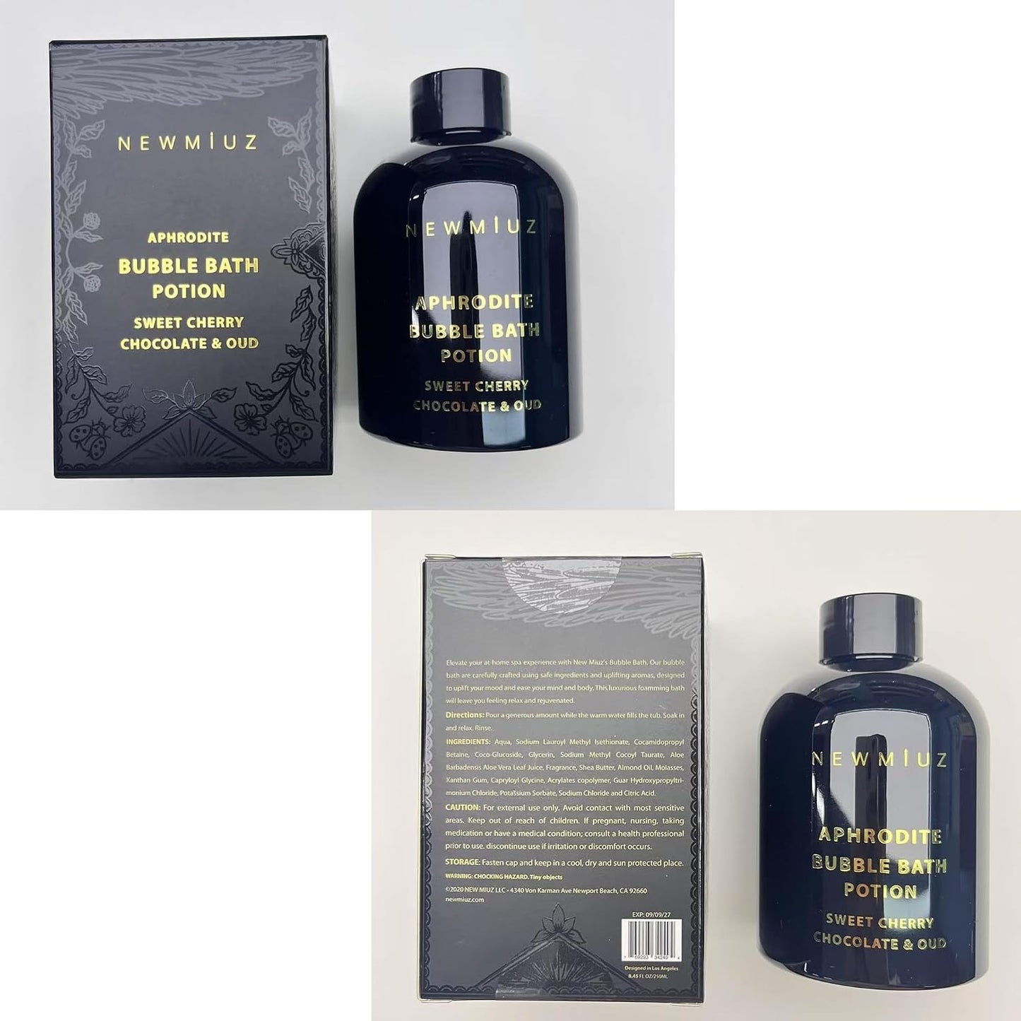Premium Bubble Bath Long Lasting Foaming Bubbles Romantic Bath for Couples Cherry Chocolate Oud Moisturizing Relaxing Stress Relief Calming Spa Gift
