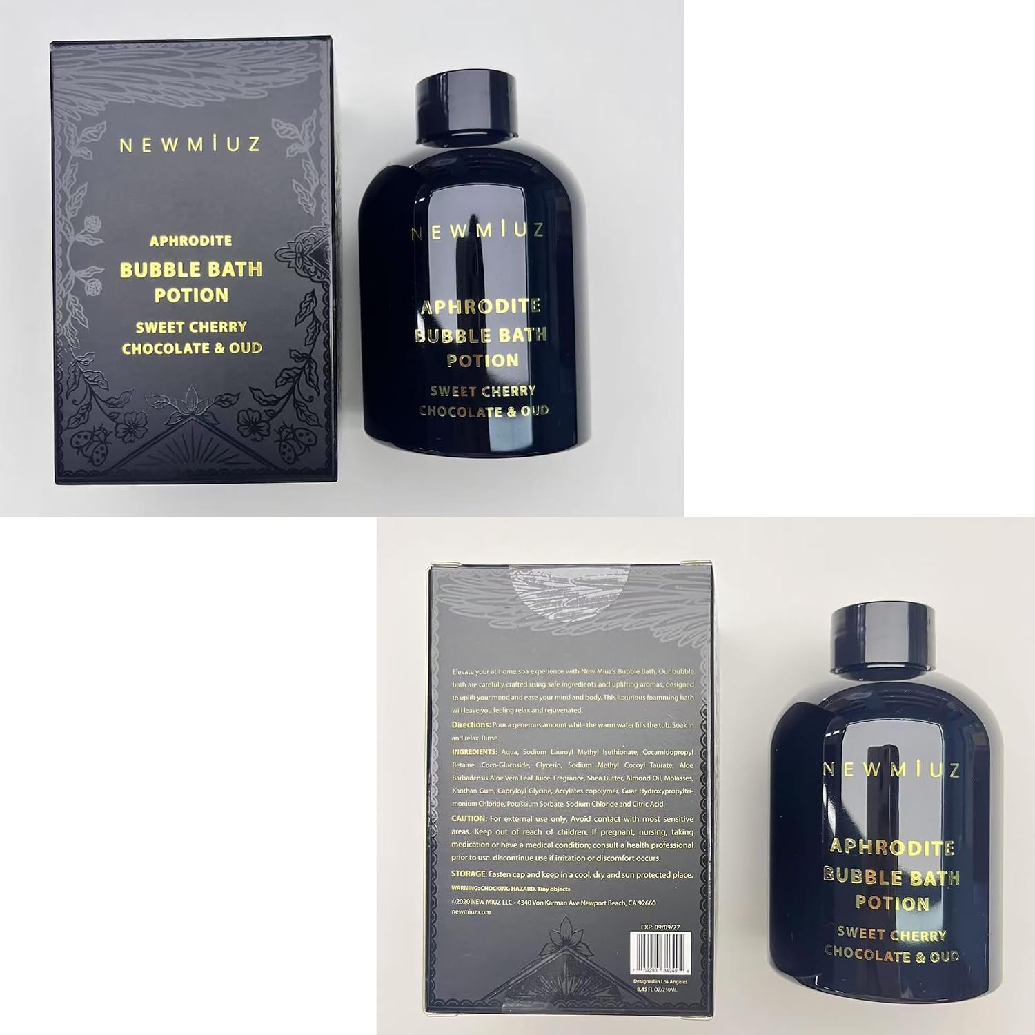 Premium Bubble Bath Long Lasting Foaming Bubbles Romantic Bath for Couples Cherry Chocolate Oud Moisturizing Relaxing Stress Relief Calming Spa Gift