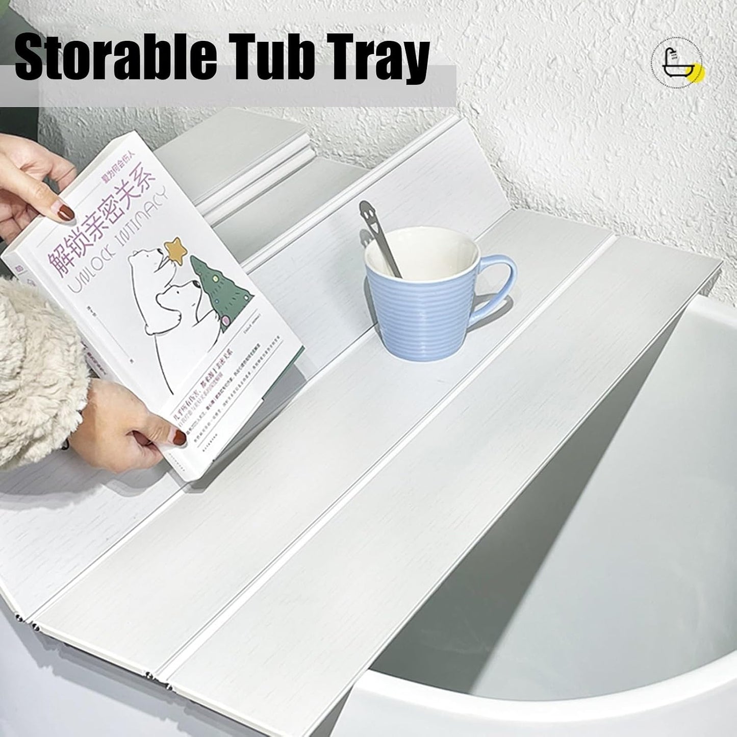 Bathtub Tray Bathtub Cover Bath Tub Caddy Tray Folding Dust-Proof Board Shutter Bath Lid, Scalable Durable Insulation Cover for Spa, Bathroom & Shower, 0.6cm Thickness Multifunctional(80x160