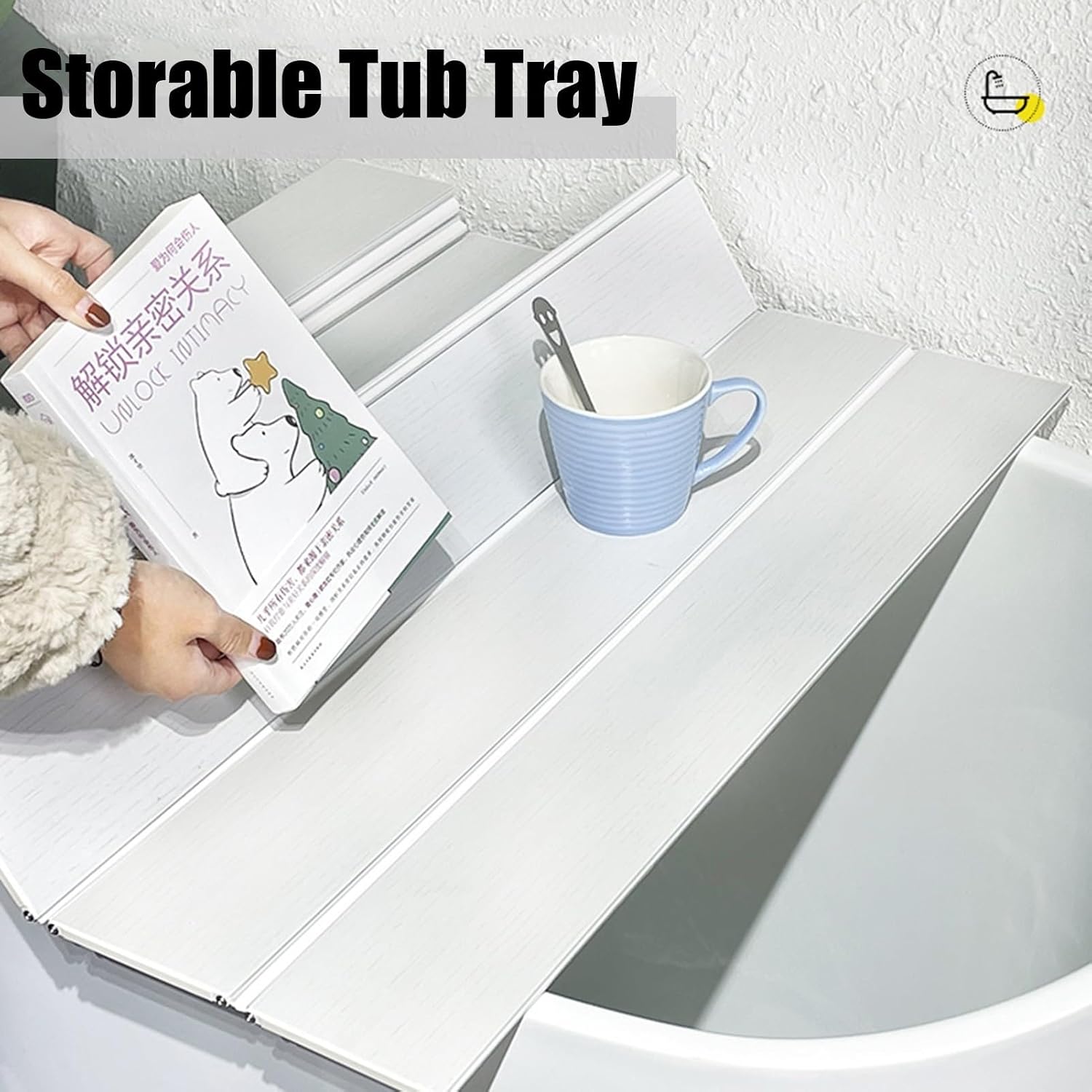 Bathtub Tray Bathtub Cover Bath Tub Caddy Tray Folding Dust-Proof Board Shutter Bath Lid, Scalable Durable Insulation Cover for Spa, Bathroom & Shower, 0.6cm Thickness Multifunctional(80x160