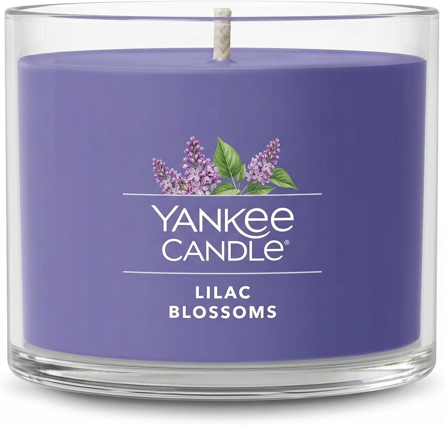 Yankee Candle Signature Votive Mini Candle Jars Blossoming Florals Variety Pack, 1 Lemon Lavender, 1 Wild Orchid, 1 Sakura Bloom Festival, 1 Lilac Blossoms Variety Pack