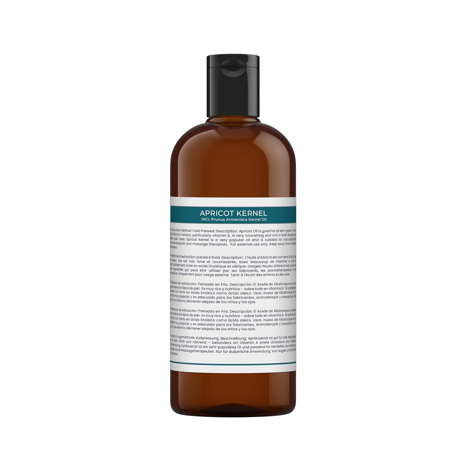 Mystic Moments| Apricot Kernel Carrier Oil 500ml | Prunus Armeniaca | Lightweight Nourishing Treatment for Skin, Hair & Massage | Natural Aromatherapy Carrier