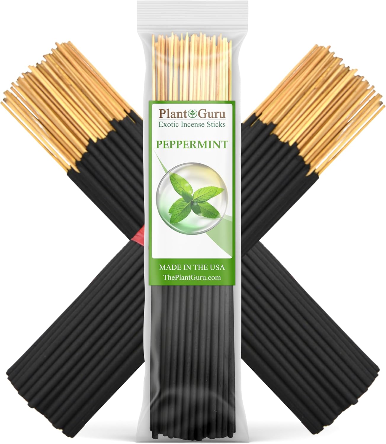 Peppermint Exotic Incense Sticks 7 Inch - Bulk 1 Bundle 85 to 100 Sticks - Natural 7" Long Lasting Aroma That Burns for 30 to 45 Minutes.