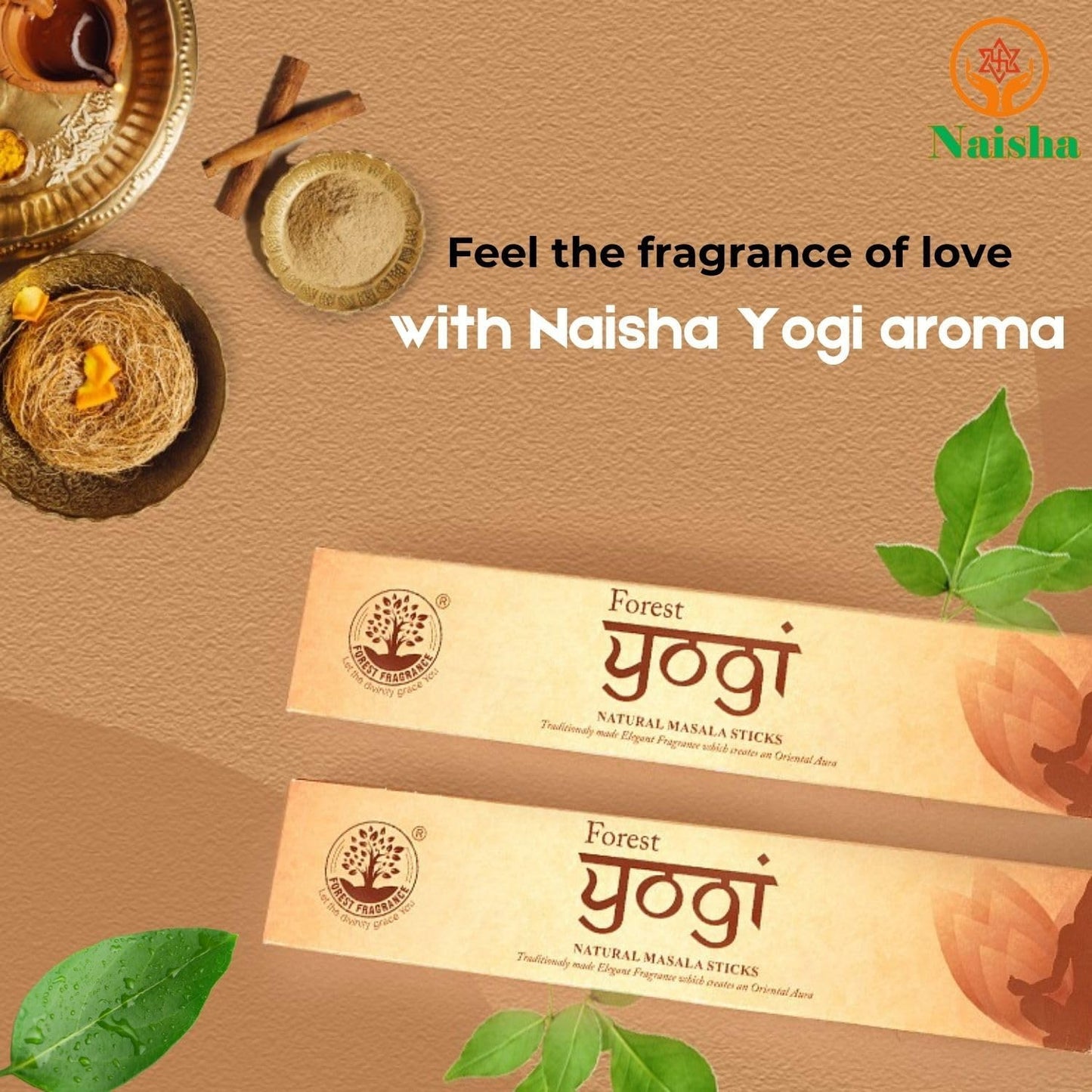 Naisha Incense Sticks Gift Set of 4 (50 Gm Each) Fine Quality Sticks for Positivity Yoga & Meditation, Long Lasting Fragrance, Mystic Lavender, Chandan Wood, Lajawab, Yogi (Good Vibes)