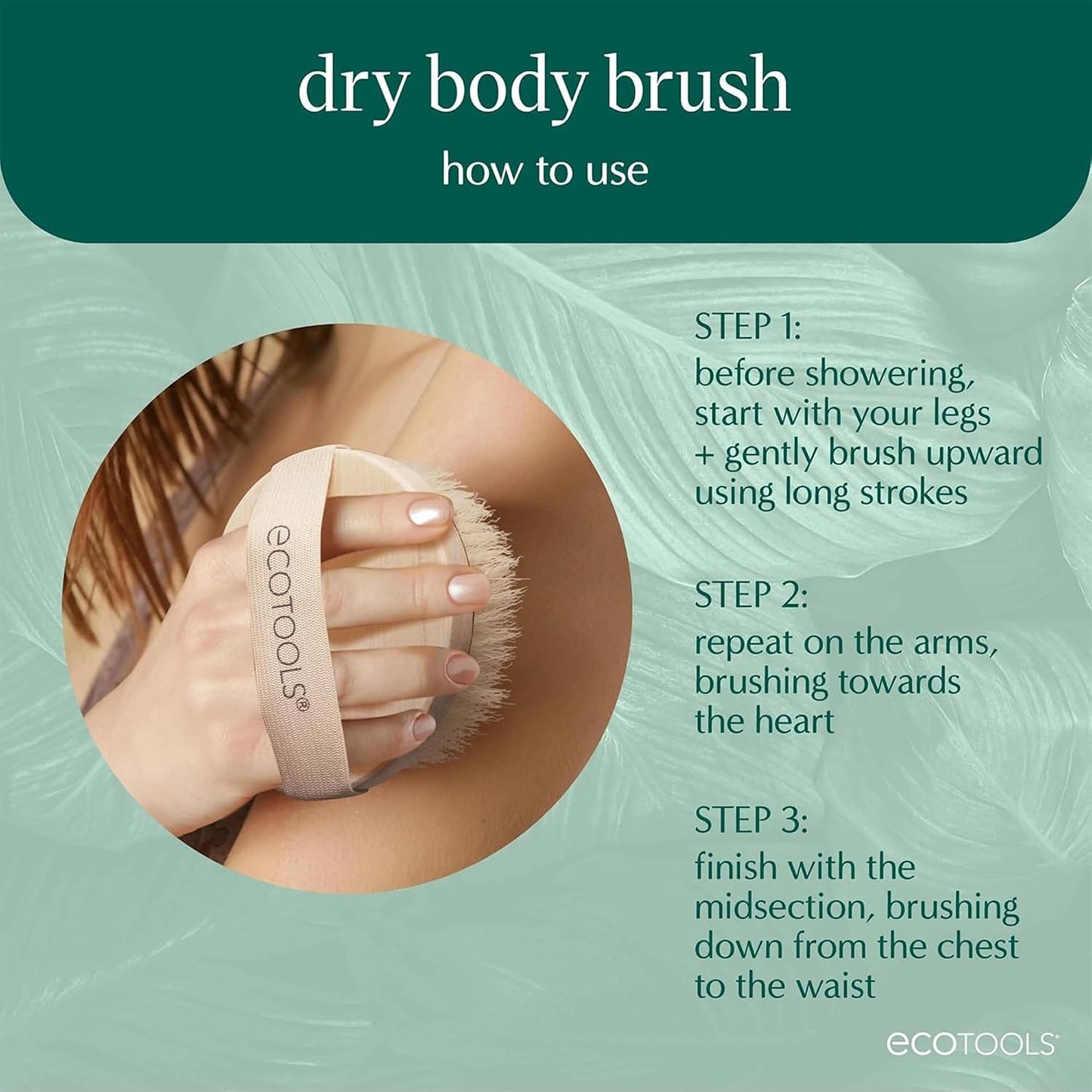 EcoTools Dry Body Brush for Circulation, Dead Skin Removal + Exfoliating Body Scrubber Bath Net, Inspired by The African Net Sponge, Self-Care Gifts, Natural Beige