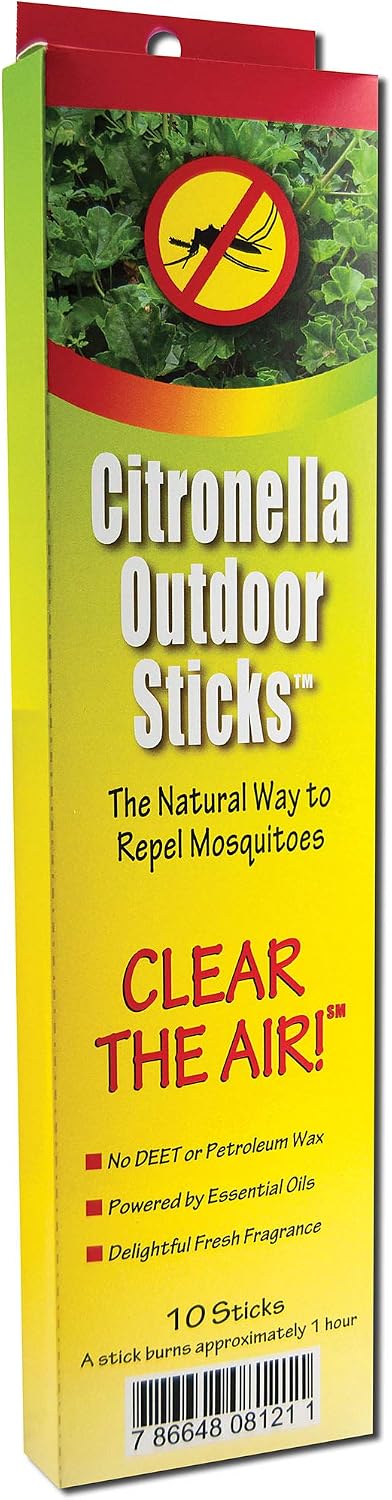 Neem Aura Naturals Outdoor Citronella Sticks, 10 Count