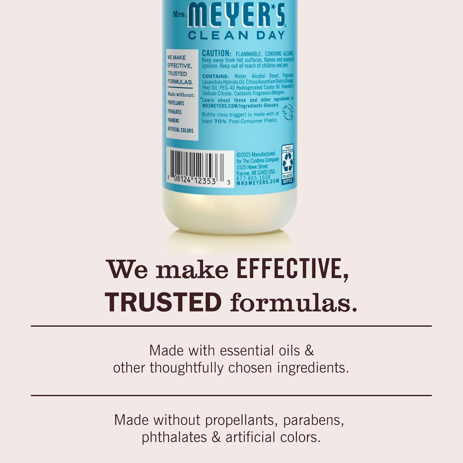 MRS. MEYER'S CLEAN DAY, Room Freshener, Dewdrop Scent, 8 Ounce Non-Aerosol Spray Bottle