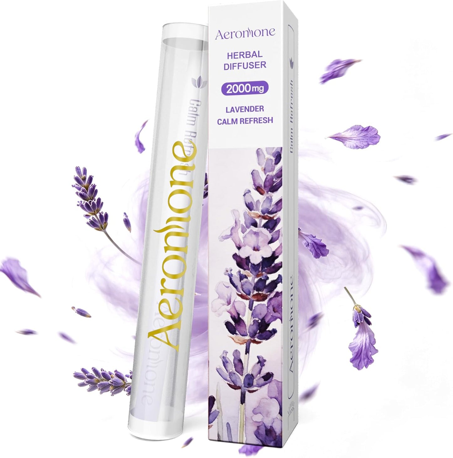 Calm Herbal Diffuser, Calming Blend with Lavender, Saffron & Other Herbs Support for Stress Relief & Ritual Improvement - 2000 mg Essential Oil (Around 900 Uses, Varies by Usage)