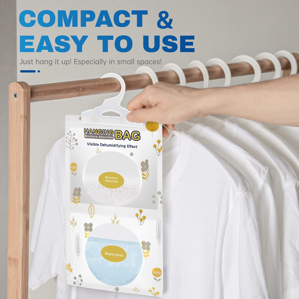 Vacplus Moisture Absorber, 9.8 OZ Hanging, Strong Absorption, Unscented