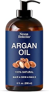 Argan Oil for Hair Growth 8 fl oz - 100% Natural Moroccan Argan oil for Face, Body, Skin and Nails - Aceite de Argan