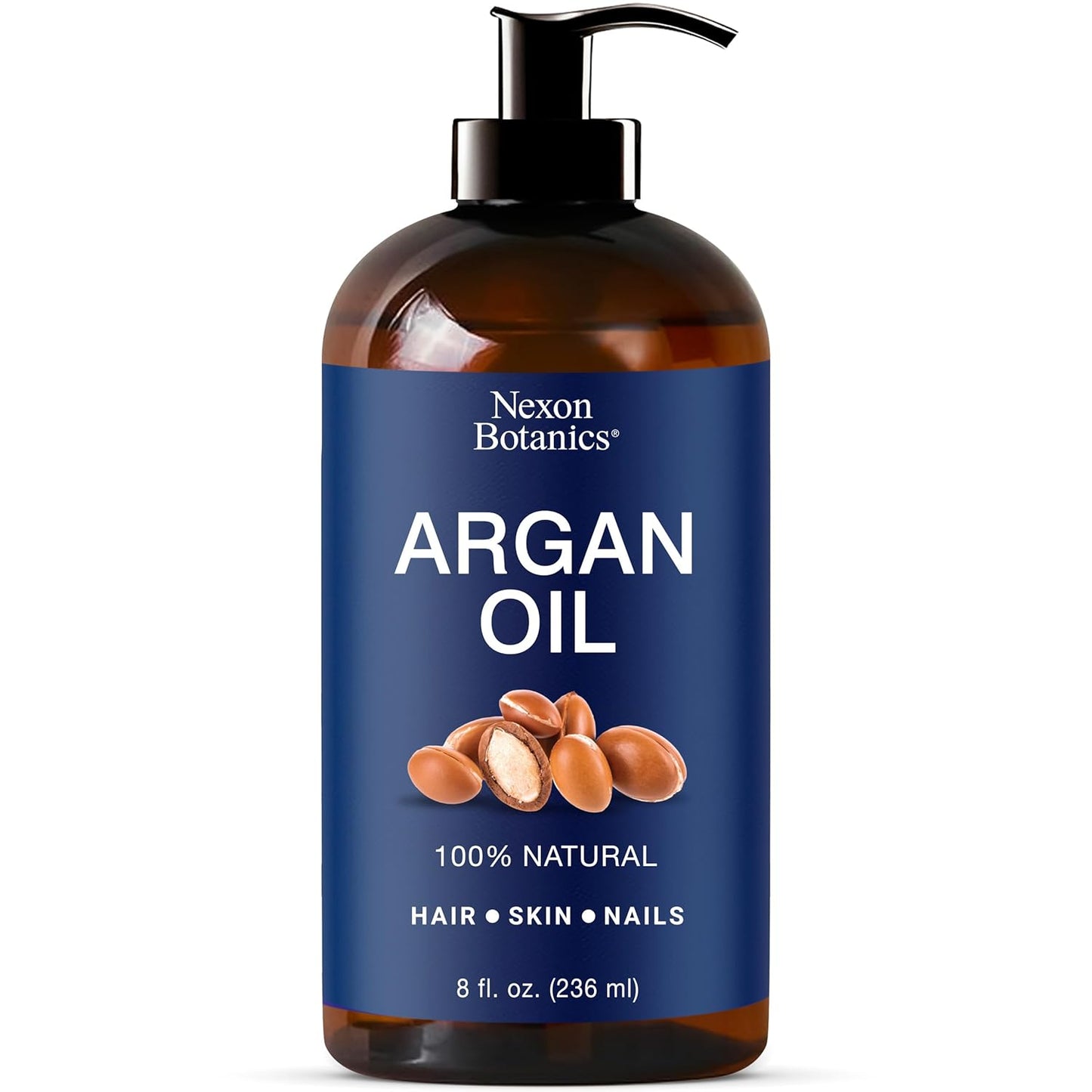Argan Oil for Hair Growth 8 fl oz - 100% Natural Moroccan Argan oil for Face, Body, Skin and Nails - Aceite de Argan
