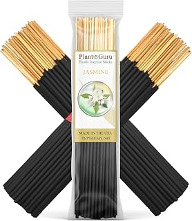 Jasmine Exotic Incense Sticks 7 Inch - Bulk 1 Bundle 85 to 100 Sticks - Natural 7" Long Lasting Aroma that Burns for 30 to 45 Minutes.