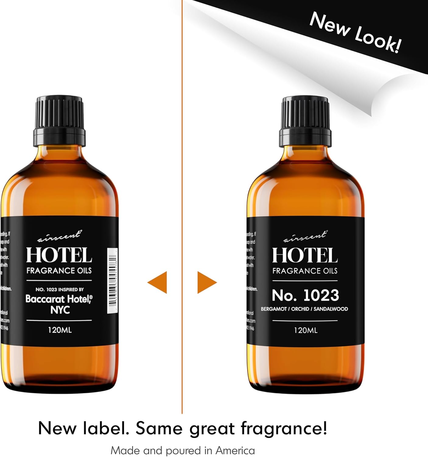 AirScent Hotel Diffuser Oil No. 1023 Inspired by The Baccarat Hotel Scent - Love Affair Fragrance Oil for Ultrasonic and Waterless Diffusers and Crafting - 120 mL, 4 fl oz Bottle