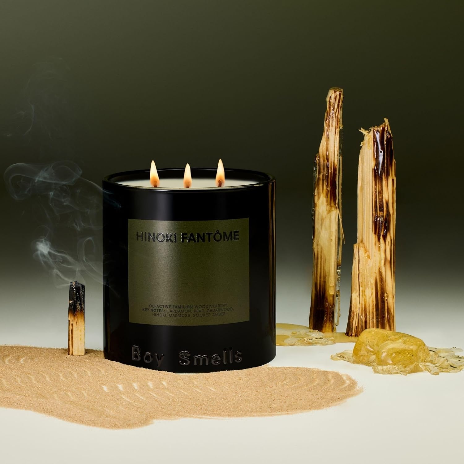 Boy Smells Hinoki Fantôme Scented Candles for Men and Women - Soy, Coconut Wax Candle Blend - Aromatic Candles for Home with Japanese Cypress, Jasmine and Smoked Amber