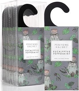 ROSE COTTAGE Large 12 Packs Eucalyptus Peppermint Hanging Closet Air Freshener Scented Sachets Long Lasting Smell Goods