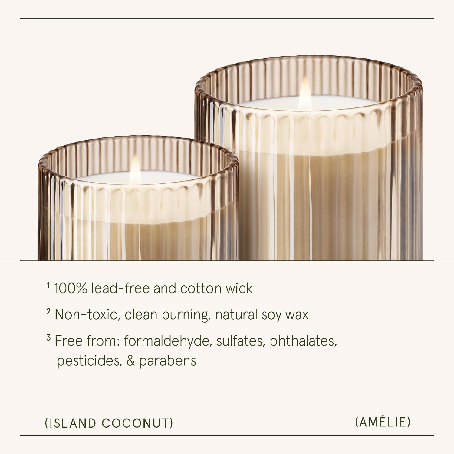 LA JOLIE MUSE Vanilla & Coconut Scented Candles, Candles Gifts for Women, Natural Soy Wax Candles for Home Scented, 80 Hours Long Burning, 12.3oz
