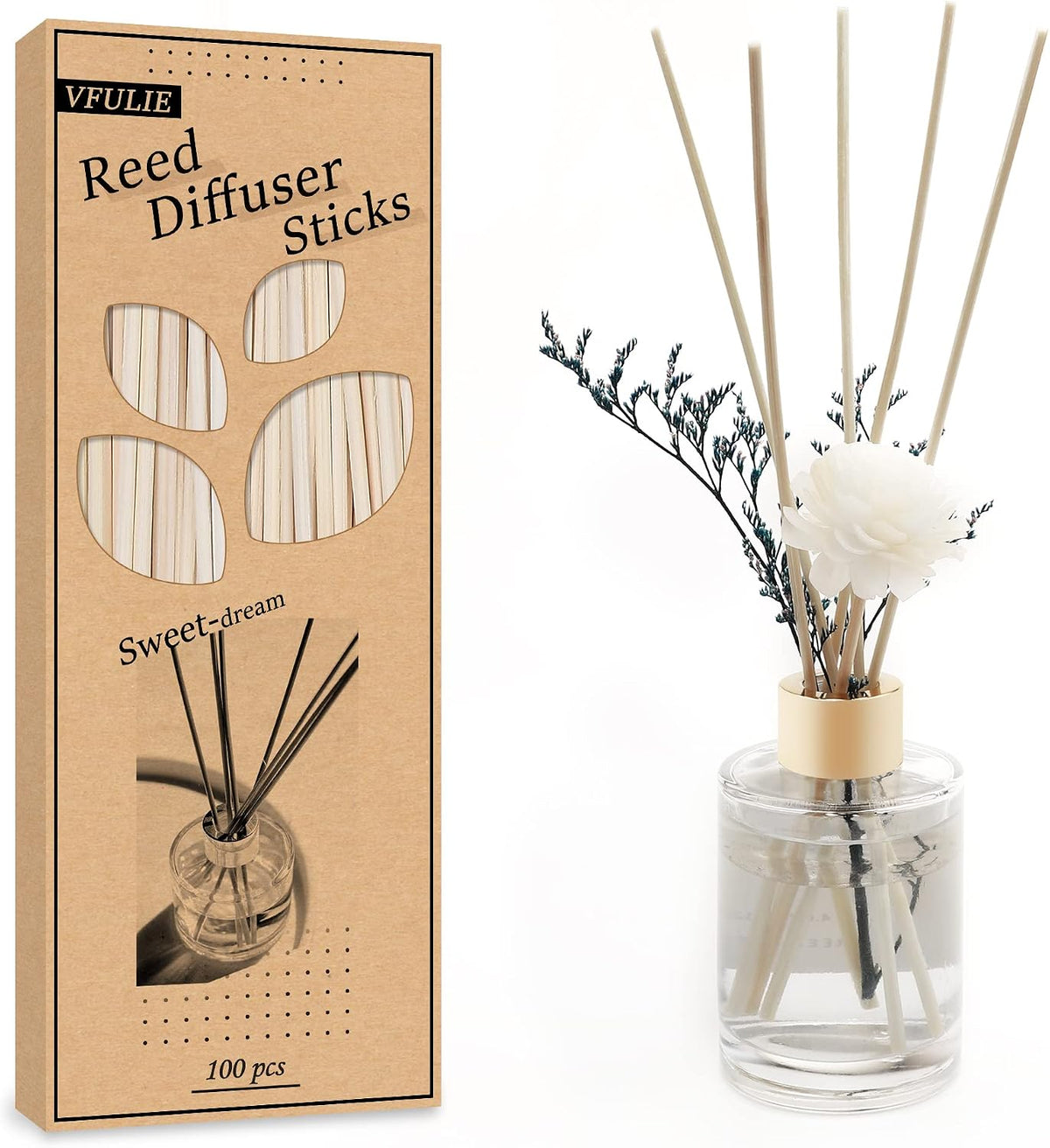 VFULIE 100PCS Reed Diffuser Sticks