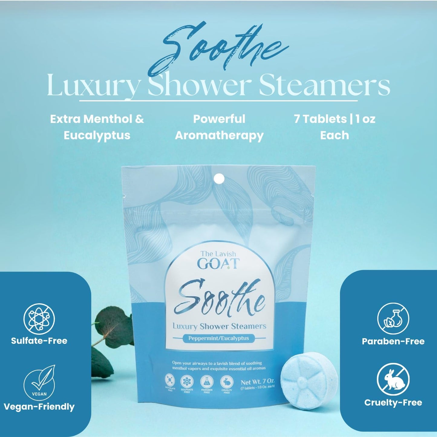 The Lavish Goat USA Made Shower Steamers 21 Count – Aromatherapy Shower Bombs - Tablets for Relaxation & Stress Relief