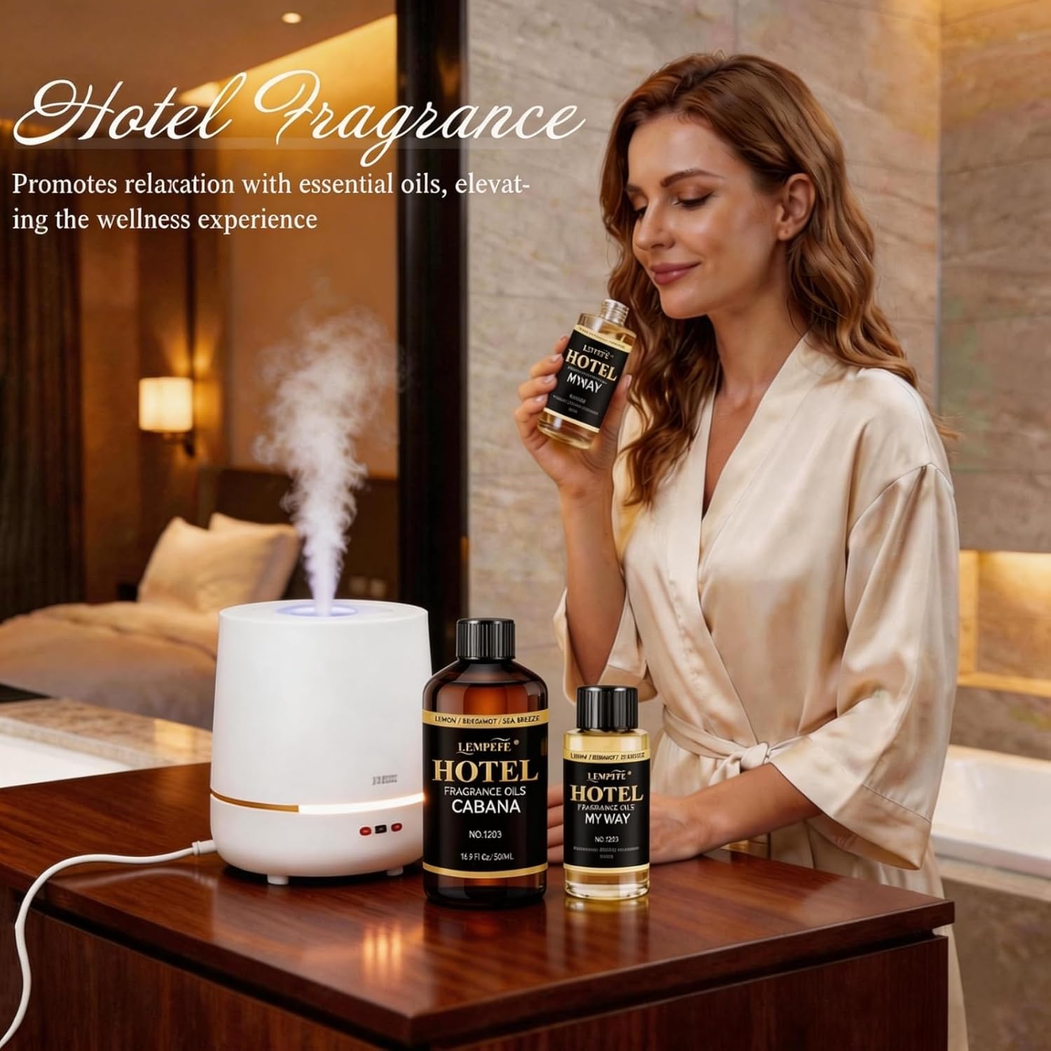 Luxury Aroma Oil 50mL (1.7 fl oz), 5-Star Hotel Scent Diffuser Oil, for Diffuser Long Lasting Calming Aromatherapy Oil