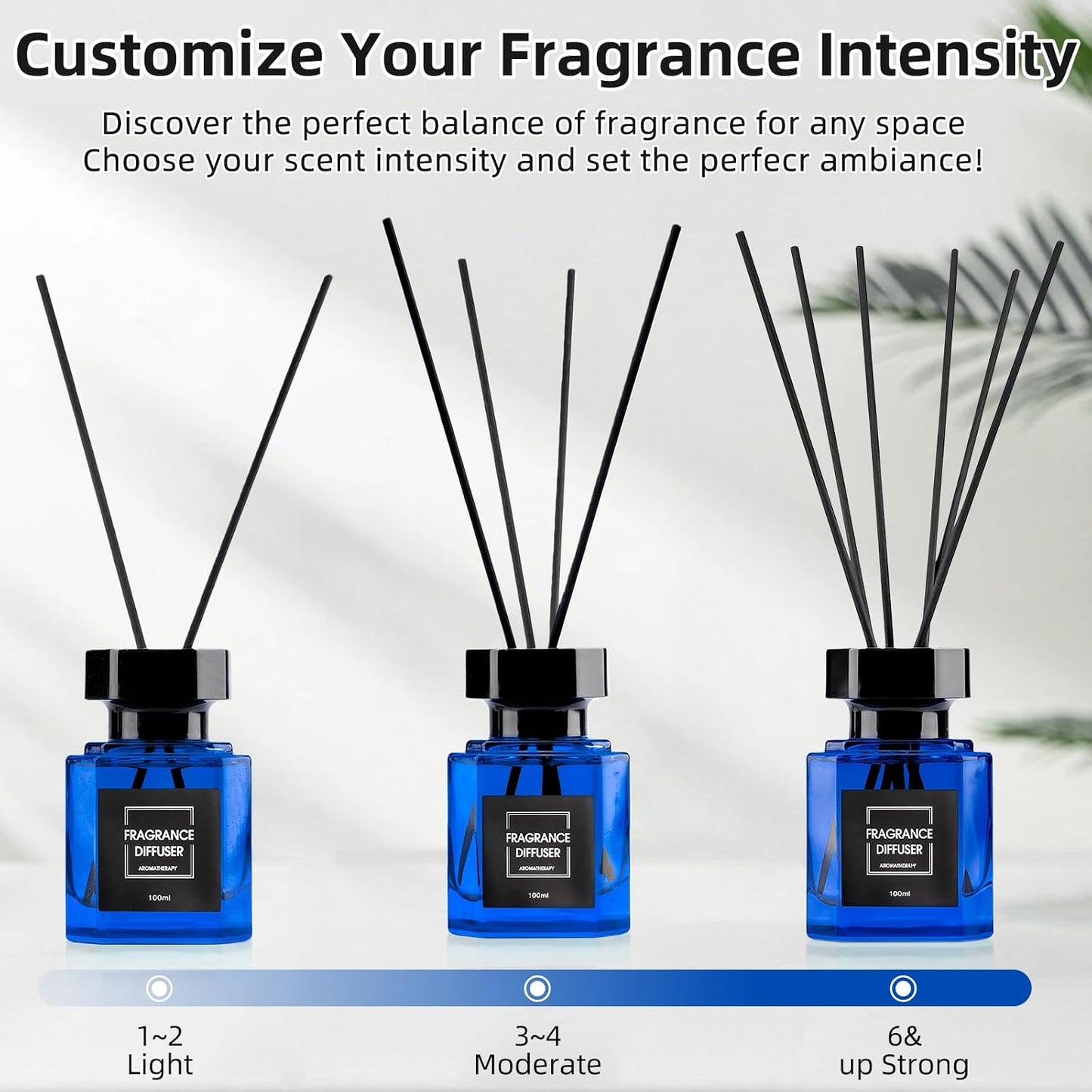 Reed Diffuser Set - 3.38 fl oz (100 ml) - Clean Linen Scent Diffuser with 5 Sticks - Long Lasting Home Fragrance - Air Freshener for Shelf Bathroom Decor Room Decor Aesthetic - Office Desk Accessories