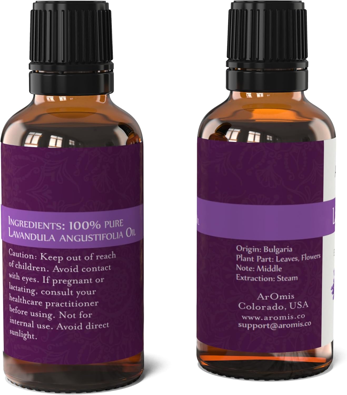 ArOmis Organic Lavender Essential Oil - Therapeutic Grade - 30ml (1 Fl Oz) 100% Pure, Premium, Undiluted, Oils Perfect for Aromatherapy Diffuser