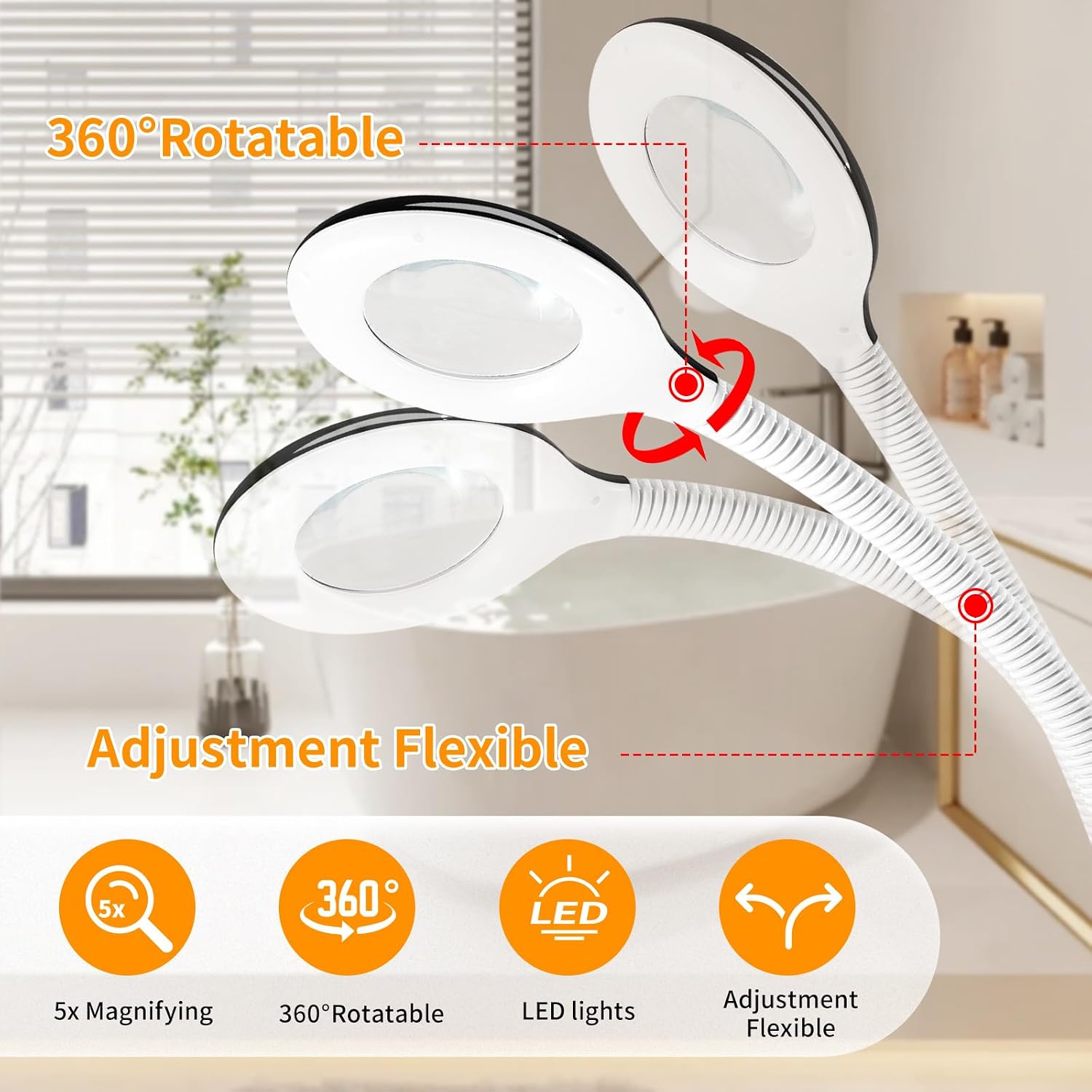 Professional Facial Steamer on Wheels,2 in 1 Face Steamer with 5X Magnifying Lamp and Ozone Function for Home and Beauty Spa Use