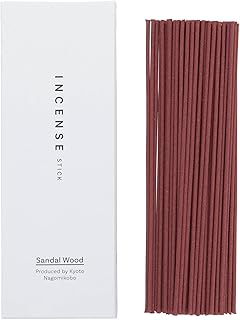 Kyoto Sandalwood Incense Sticks - Japanese Temple Aroma, Ideal for Relaxation & Meditation, Approx. 60 Sticks (0.044 Pounds) - Premium Quality Incense for Spiritual & Home Use Nagomikobo