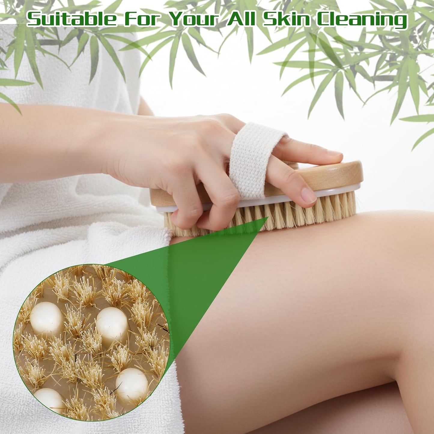 12 Pcs Dry Brushing Body Brush Exfoliating Brush with Massage Nodule Dry Skin Body Scrubber for Shower Bath Back Circulation Improvement Dead Skin Remove Beauty Exfoliator