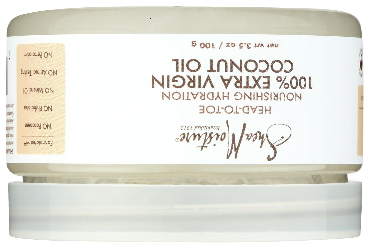 SheaMoisture 100% Extra Virgin Coconut Oil for Trial & Travel Nourishing for All Hair & Skin Types 3.2 oz