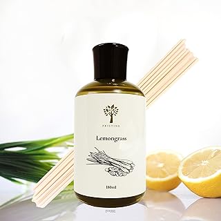PRISTINE Lemongrass Diffuser Refill with Free Reed Stick | Fresh Lemongrass & Citronella Room Fragrance Reed Diffuser, Oil & Room Diffusers with Reeds Stick | Refreshing Home Fragrance Scent Diffuser