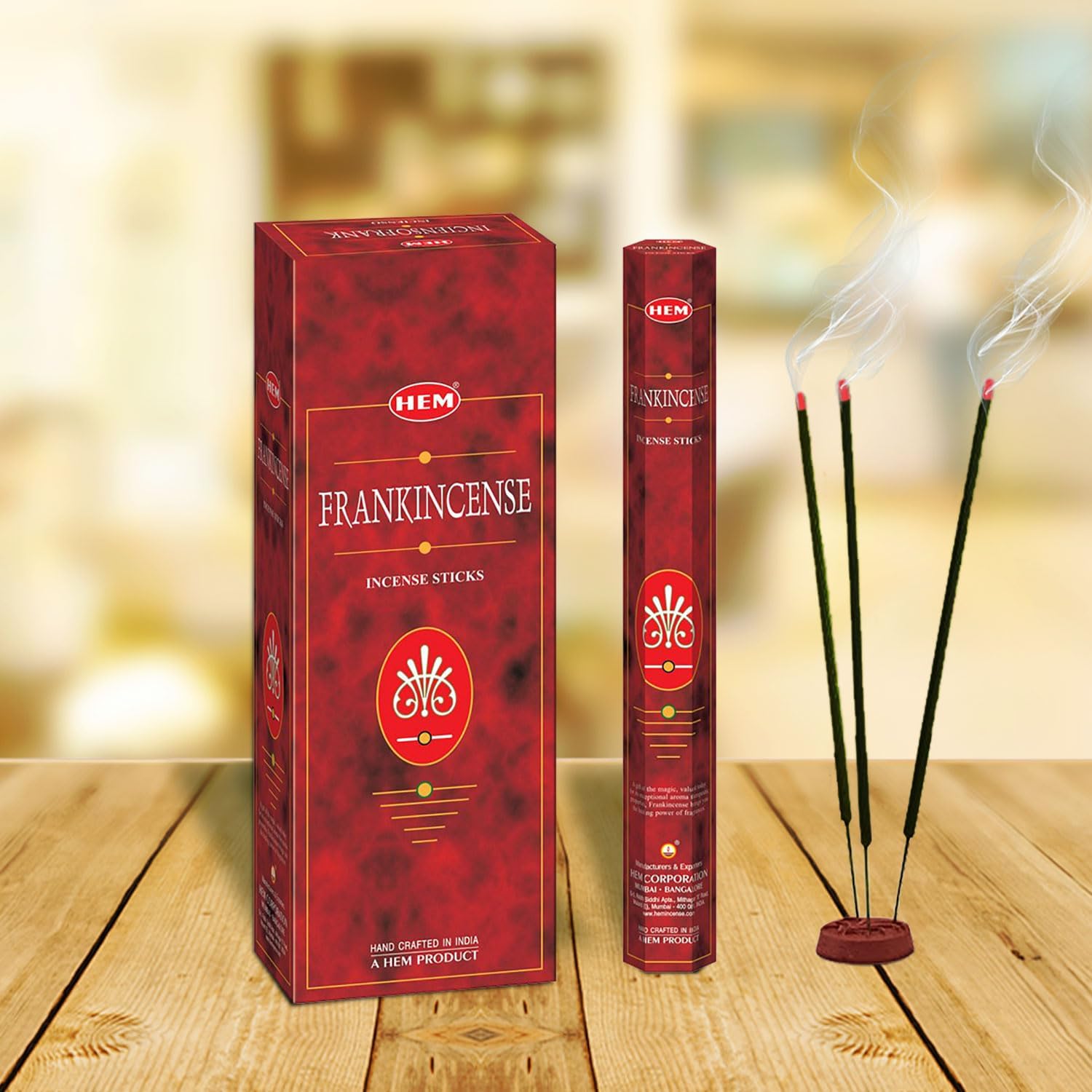 Frankincense - Box of Six 20 Sticks Tubes, 120 Sticks Total - HEM Incense From India | Frankincense fragrance incense sticks.