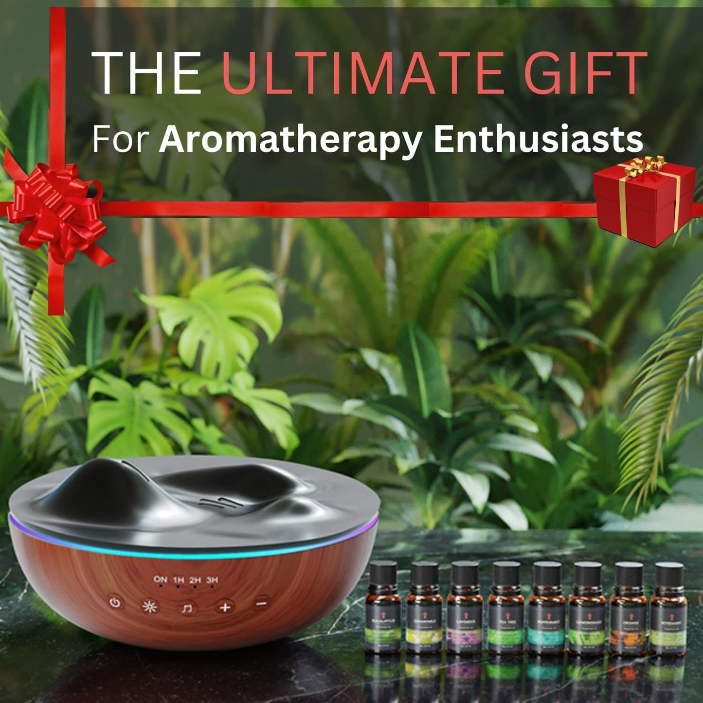 Aromatherapy Essential Oil Diffuser for Large Room with Essential Oils Kit, 500ml Ultrasonic Quiet Cool Mist Aroma Humidifier for Home, 8 Relaxing Sounds, White Noise, Timer, Waterless Auto-Off Safety