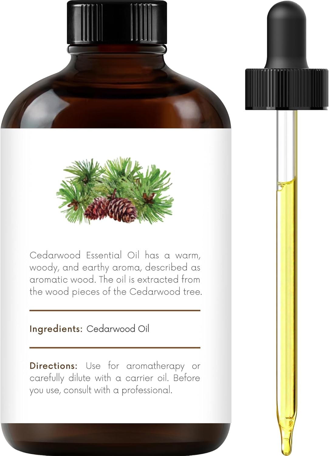 Handcraft Blends Cool Woods Set: Peppermint and Cedarwood Essential Oils – (2 x 4 Fl Oz) – 100% Pure & Natural – for Diffuser, Aromatherapy, and DIY Projects