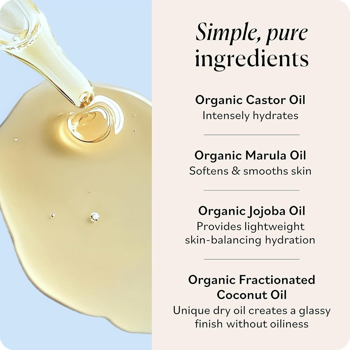 Sky Organics - Organic Castor Glass Skin Serum (1 fl oz/30 mL) Dermatologist Tested Natural Face Serum - Organic Castor Oil for Face, Neck, Chest - Jojoba Oil - Vegan, Cruelty Free, Beauty, Skin Care
