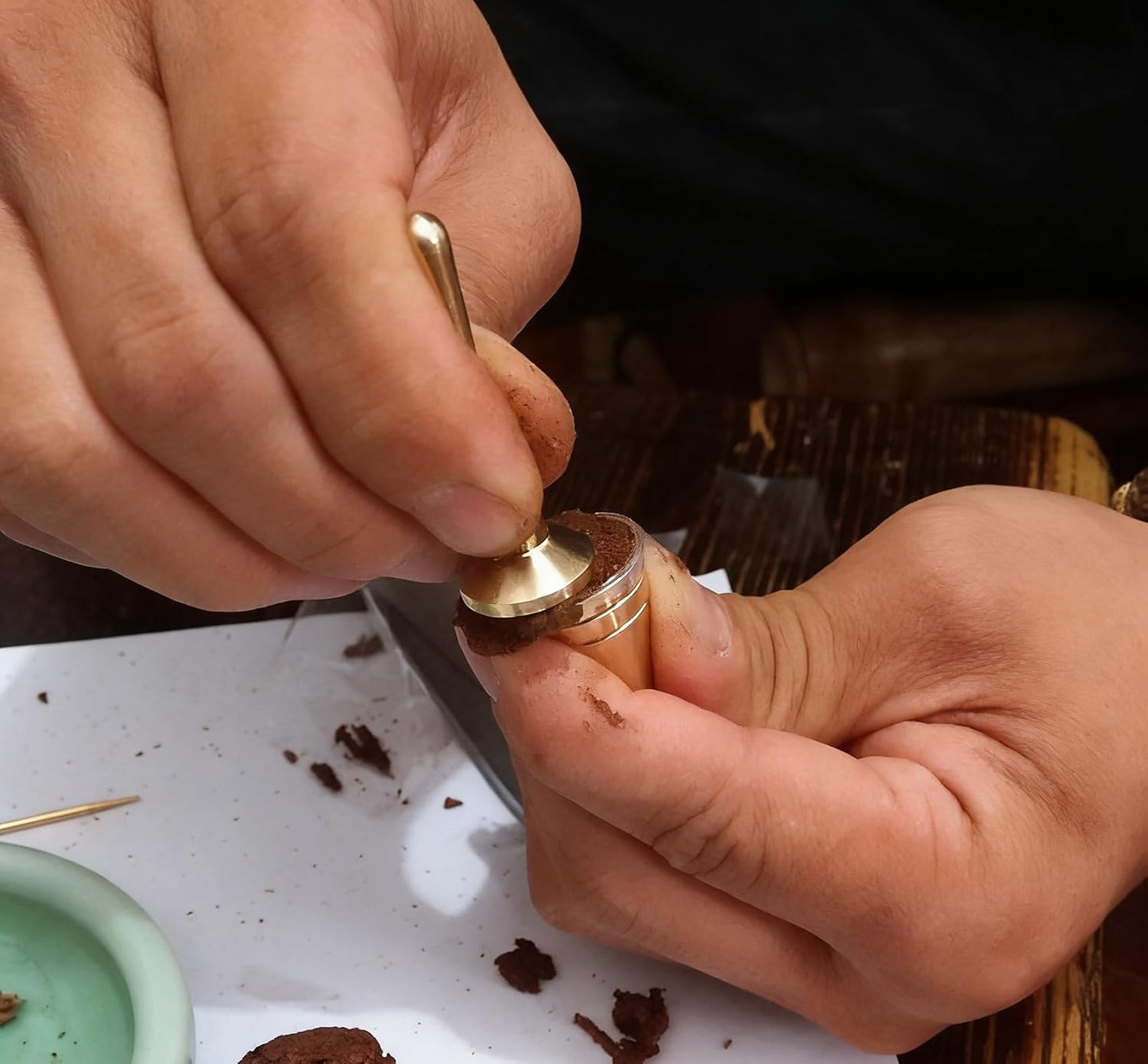 Backflow Incense Cone Making Kit, 3-Piece Set with Mold, Press, and Brass Needle, DIY Tower Incense Tool