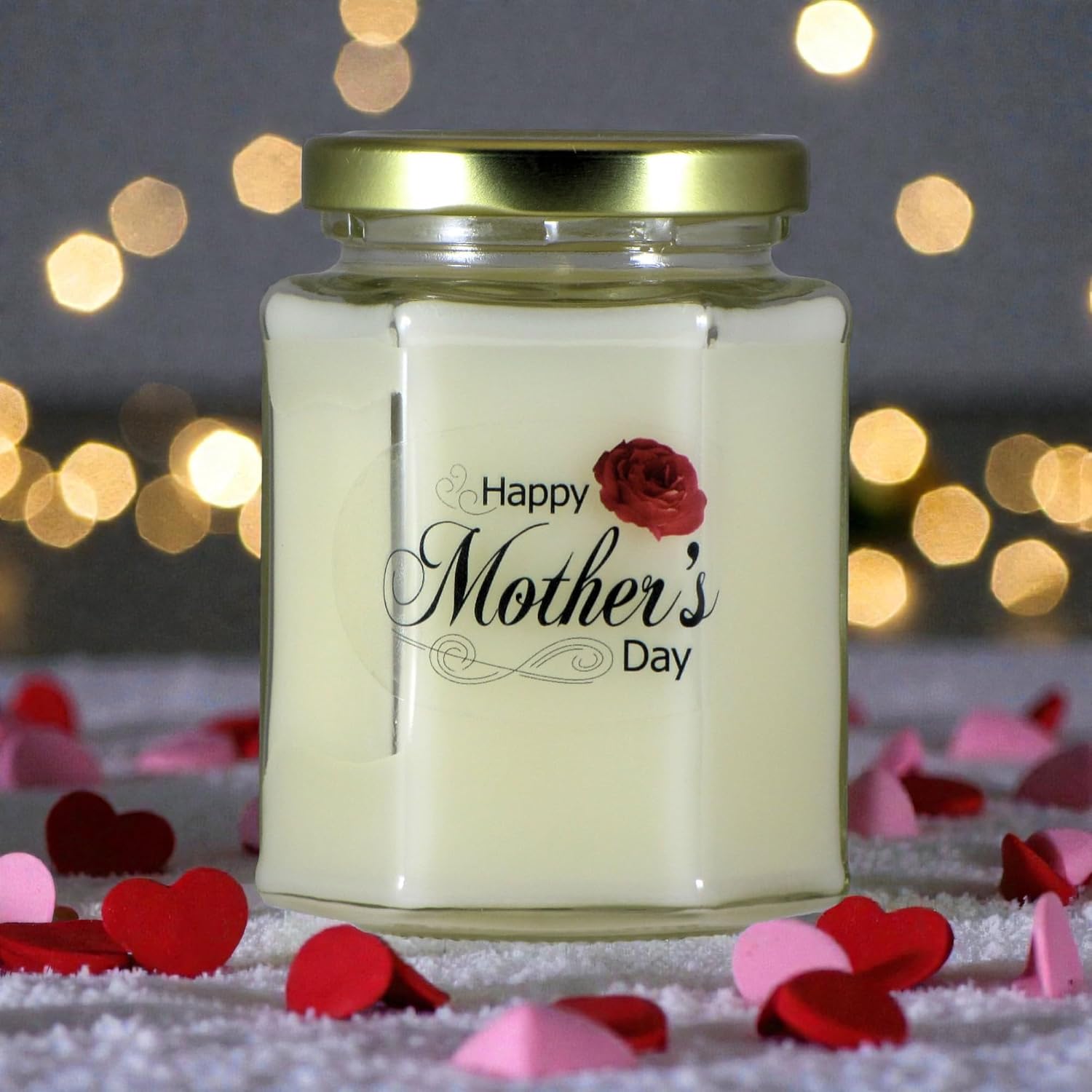Happy Mother's Day Gardenia Candle | Gardenia Scented Soy Wax Candle | Hand Poured in The USA by Just Makes Scents Candles & Gifts (8 oz)
