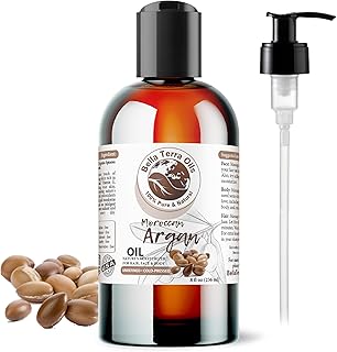 Bella Terra Oils - Argan Oil 8 oz - Pure Moroccan Elixir, Enhances Shine in Hair, Deeply Nourishes Skin