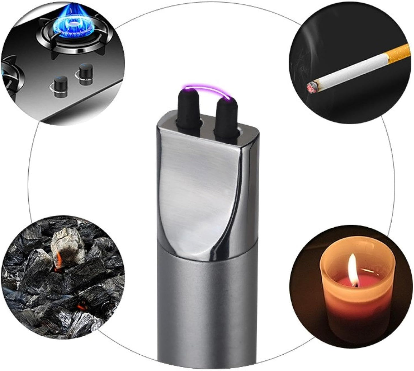 USB Arc Rechargeable Windproof Long Lighter, Electric Candle Lighter Day Gifts for Mom from Daughter Son Birthday Gifts for Mom Women Men Wife Sister (BU)