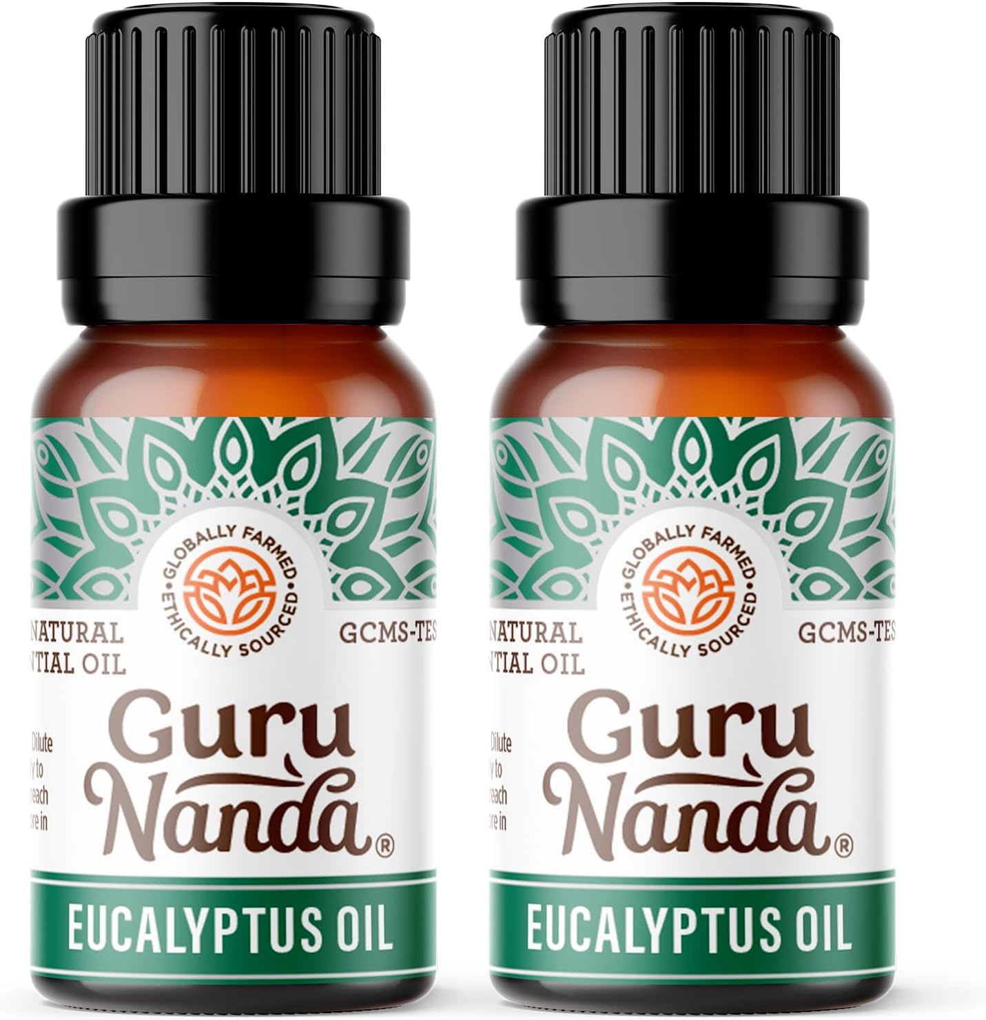 GuruNanda Eucalyptus Essential Oil -100% Pure, Natural and Undiluted Aromatherapy Oil for Diffusers - Enhances Your Breathing Space - Perfect for Massages (2X0.5 Fl Oz)