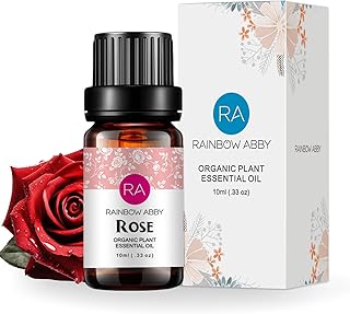 Rose Essential Oil Pure Organic Rose Oil for Diffuser, Perfume, Massage, Aroma, Bath - 10ML