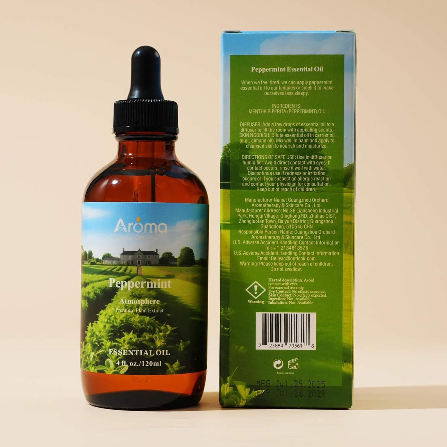 Peppermint Oil with Premium Gift Box - Peppermint Essential Oils for Diffusers - 4 Fl Oz 100% Pure Natural - Gift-Ready Box - Gifts for Women