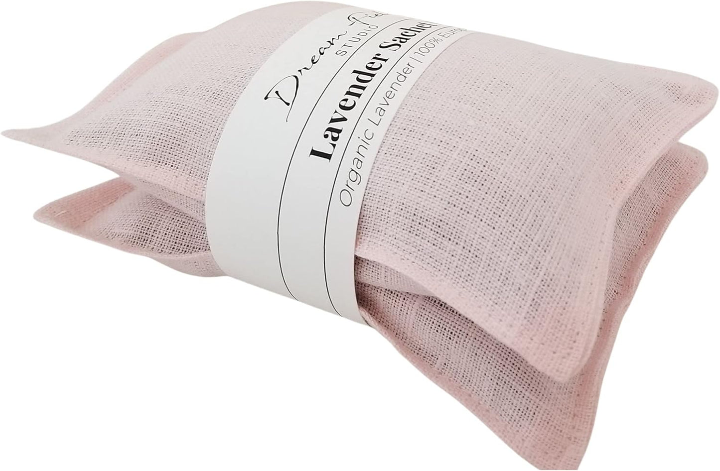 Lavender Drawer Sachets - Set of 2, Organic Linen, Aromatherapy Home Gift | Blush Pink