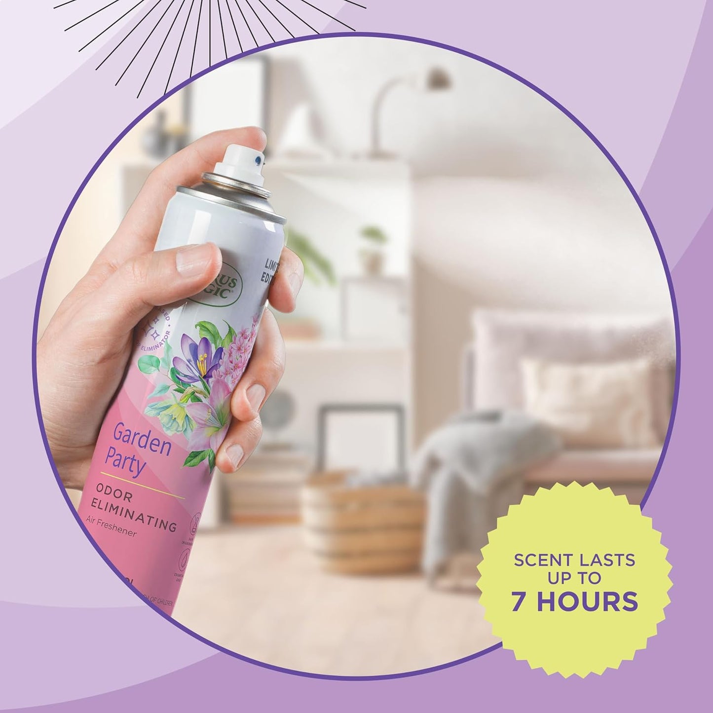 Citrus Magic Limited Edition Odor Eliminating Air Freshener Spray, Assorted Spring Fragrances, 3-Ounce, Pack of 3