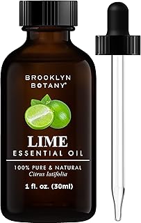 Brooklyn Botany Lime Essential Oil - 100% Pure and Natural - Premium Grade Oil with Dropper - for Aromatherapy and Diffuser - 1 Fl Oz