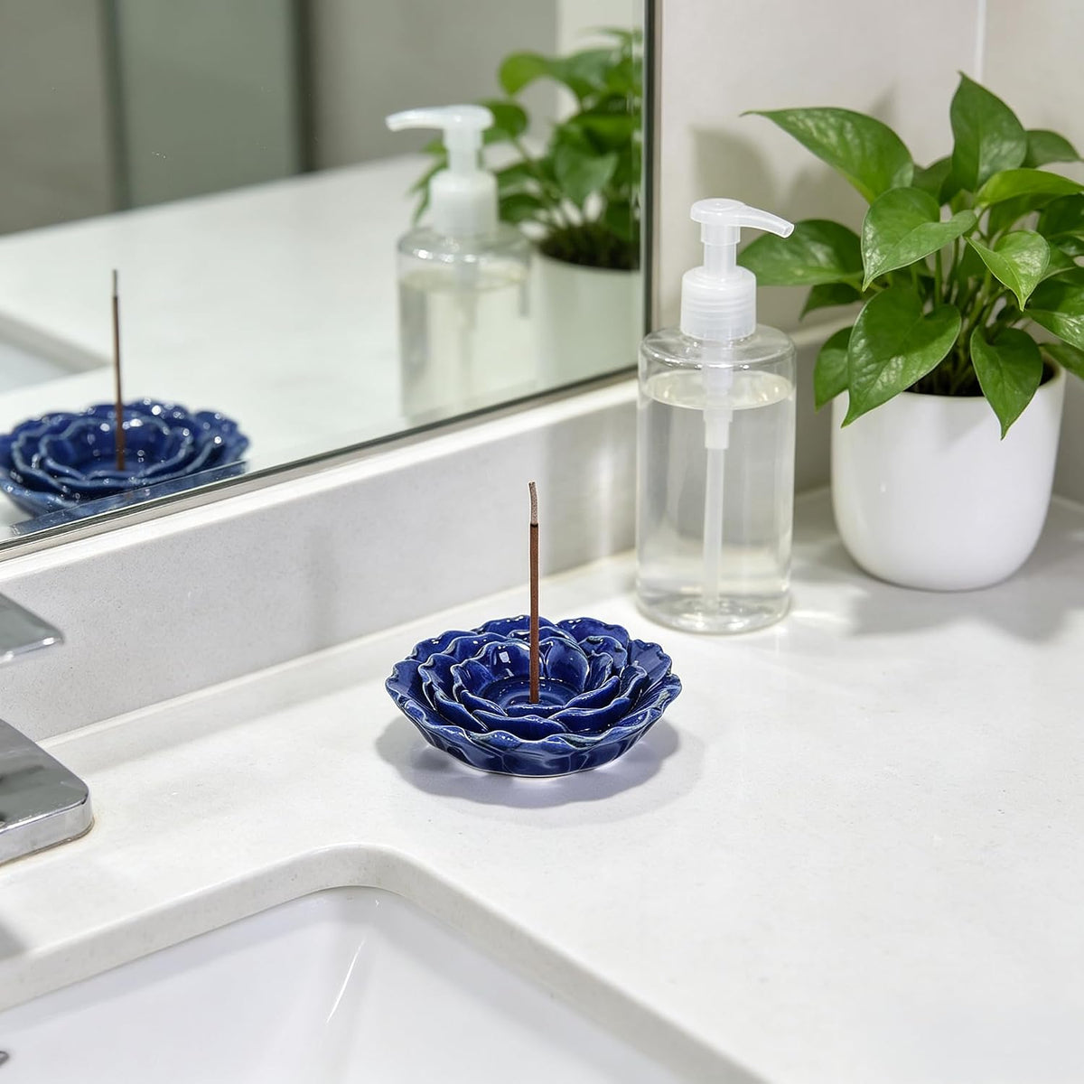 Hosley 6-Pack Ceramic Incense Holder Set w/ 60 Sticks