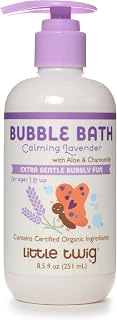 Little Twig Bubble Bath, Baby Bath Essential with Natural Plant Derived Formula, Vegan, Gluten-Free, Paraben-Free, Calming Lavender Scent, 8.5 fl. oz.