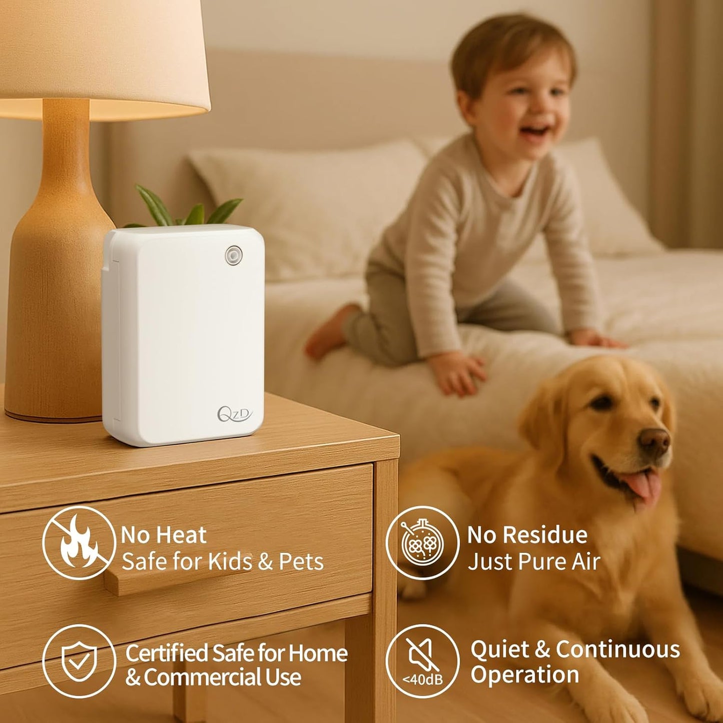 Waterless Scent Machine for Large Room, Bluetooth Cold Air Diffuser for Home & Commercial Use, Up to 2500 Sq.Ft, 500ML Capacity, Includes 160ML Essential Oil.
