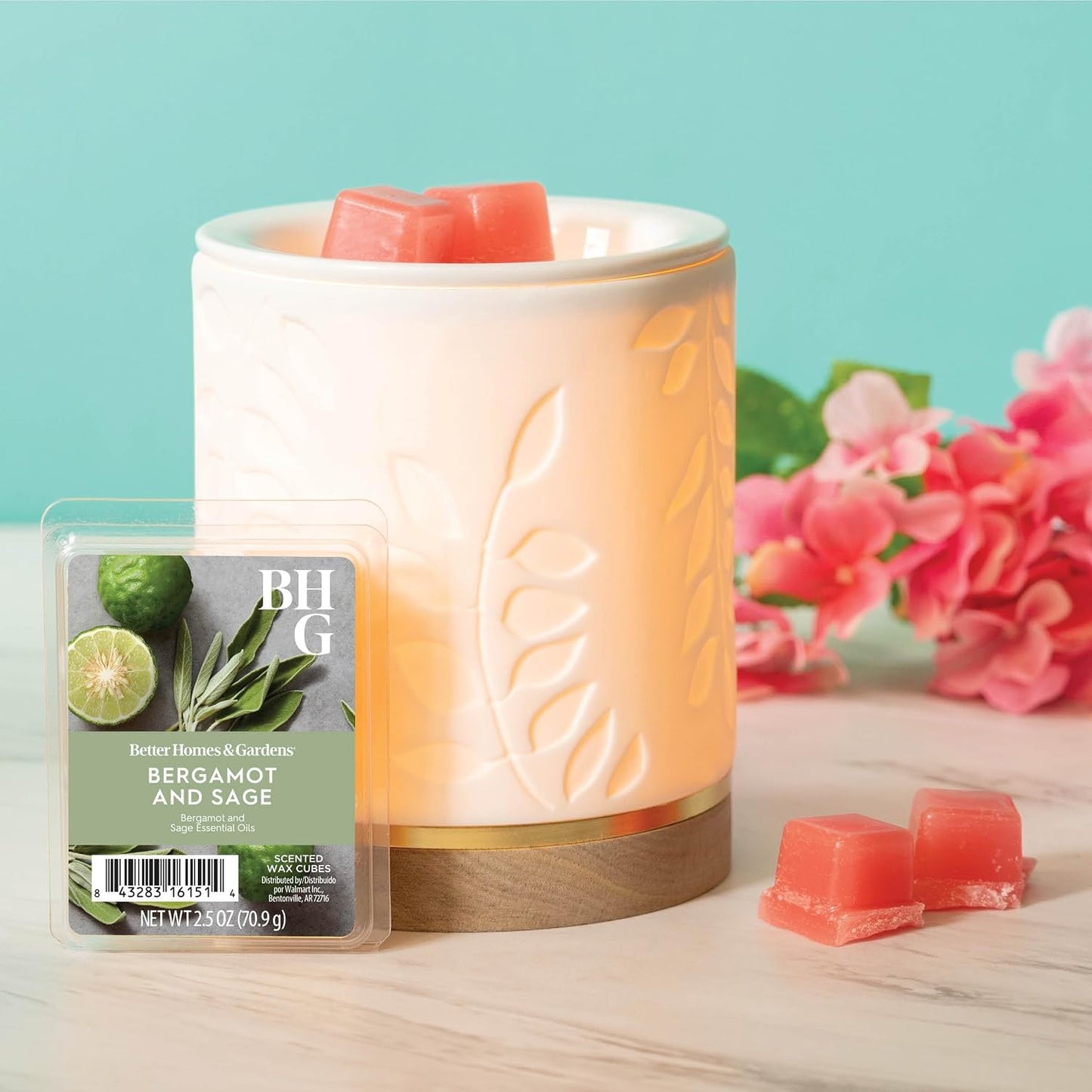 Better Homes and Gardens Scented Wax Cubes 2.5oz 2-Pack (Bergamot and Sage)