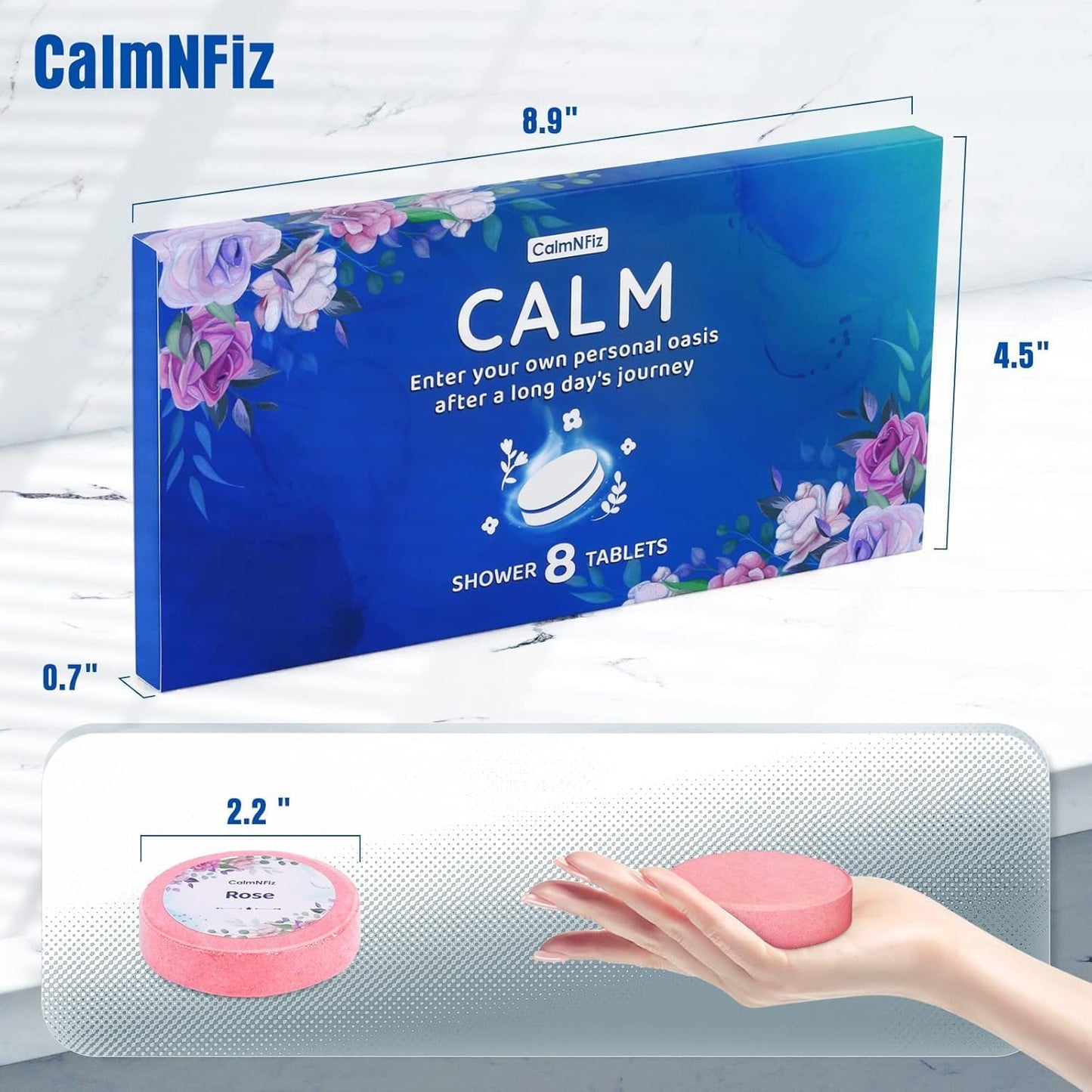 CalmNFiz Shower Steamers Aromatherapy 16 Pack – Gifts for Women, Shower Bombs with Essential Oils, Self Care Relaxation, Easter Basket Stuffers, Birthday Gifts for Mom Wife