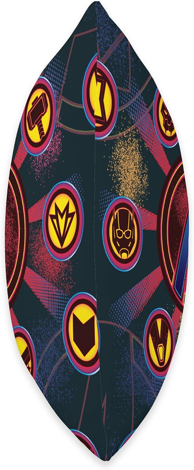 Marvel Avengers Super Hero Icons Neon Spray Paint Throw Pillow, 16x16, Multicolor